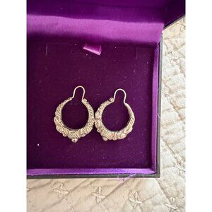 Handcrafted Womens Tibetan Silver Hoop Earrings Set Textured Creole Vintage